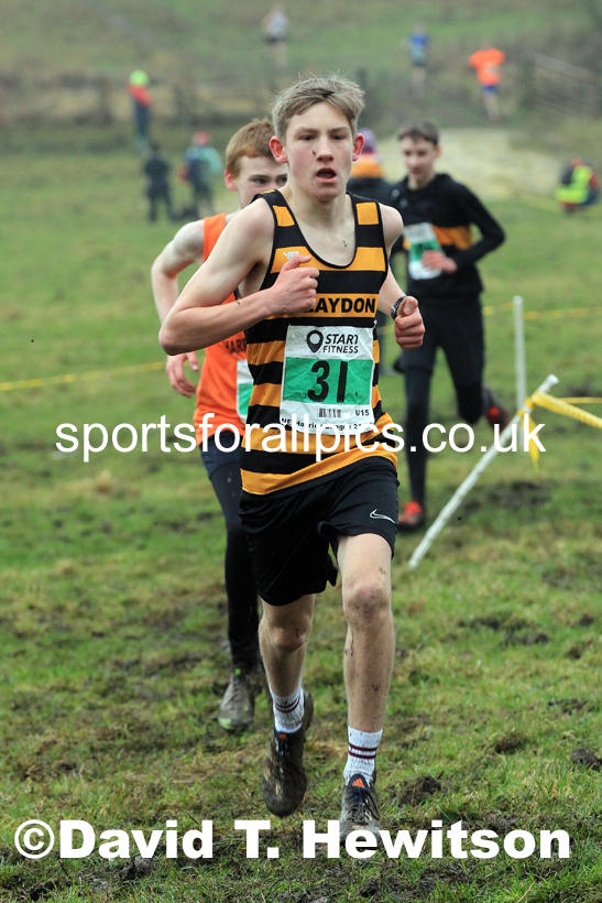 Boys under-15s 2022 North Eastern Harrier League, Thornley Farm, Peterlee, County Durham. Photo: David T. Hewitson/Sports for All Pics